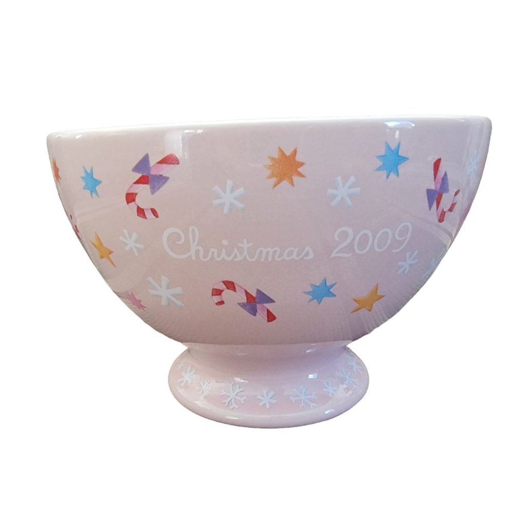Tokyo Disney Resort Pink Christmas Bowl 2009 Holiday Kitchen Decoration